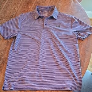 Under Armour Purple Striped Polo Shirt